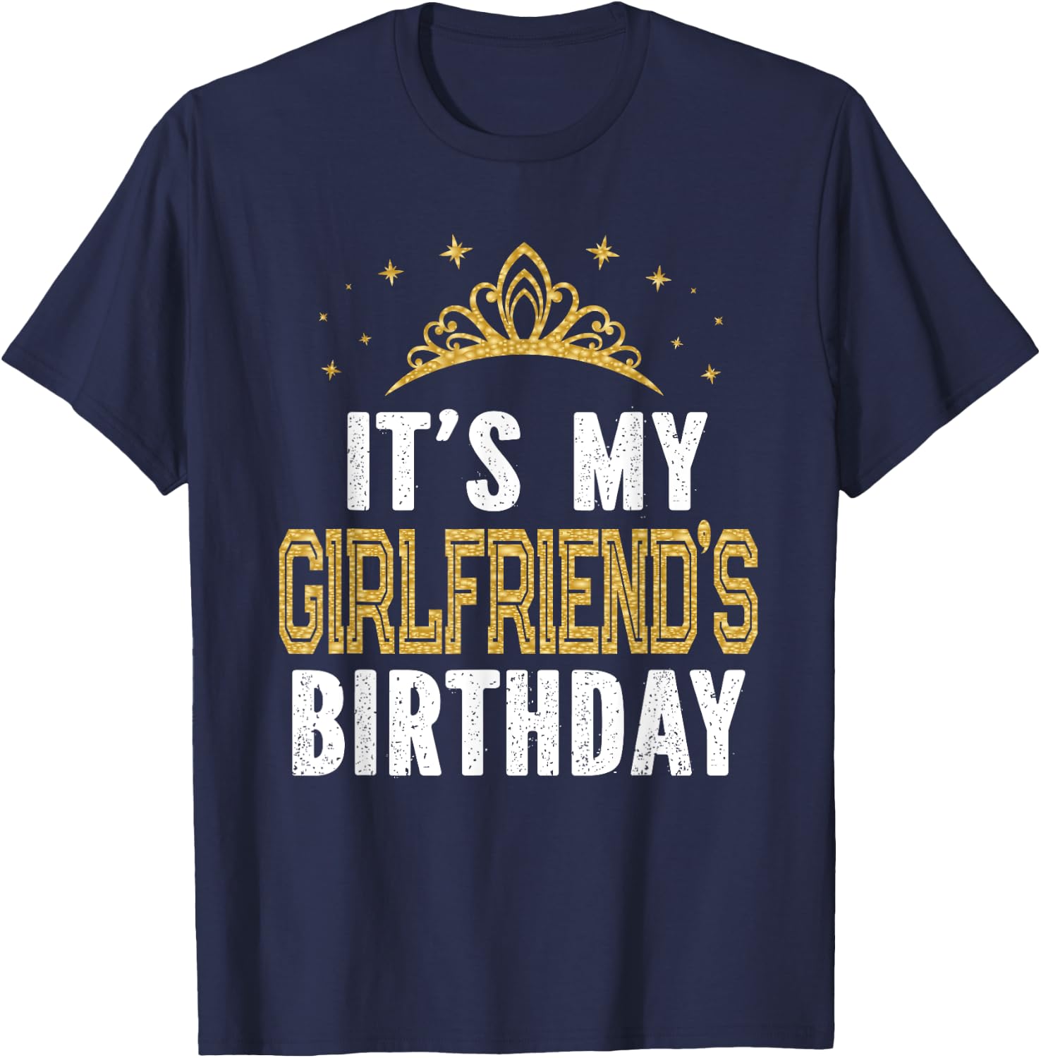 It's My Girlfriend's Birthday Party Couple T-Shirt - T-Shirt | Navy