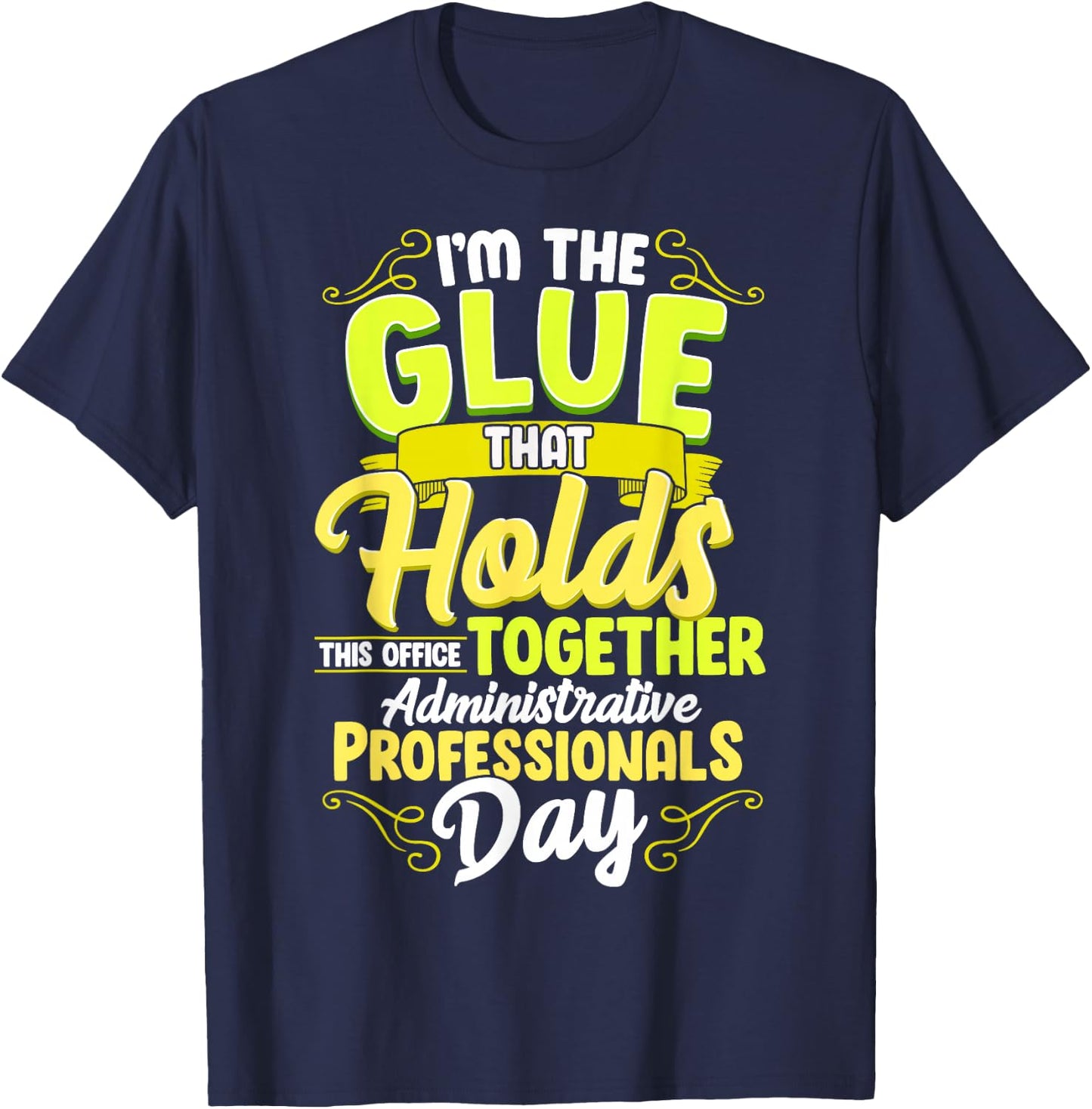 Office Queen Appreciation Women Administrative Professional T-Shirt - T-Shirt | Navy