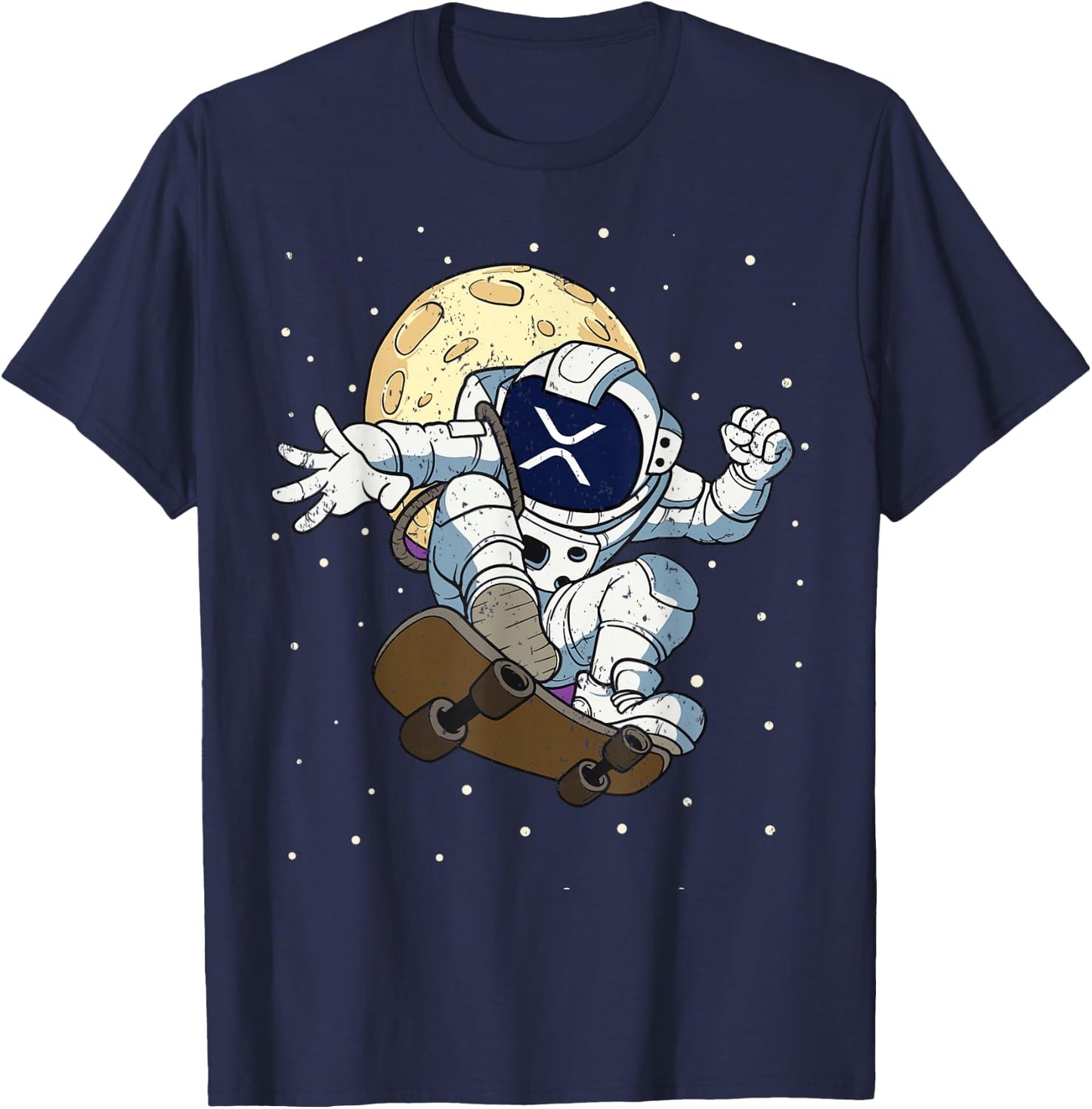 XRP Coin Token BlockChain XRP To The Moon T-Shirt - T-Shirt | Navy
