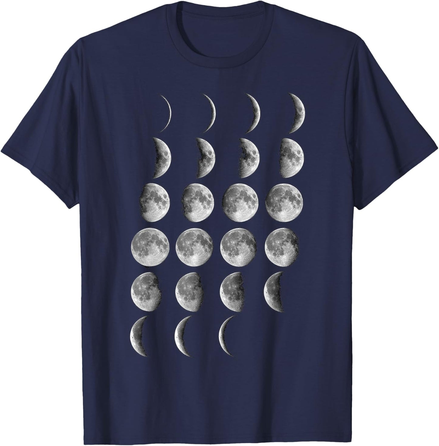 Nerdy Leonard Moon Phases Space Science Student Teacher Gift T-Shirt - T-Shirt | Navy