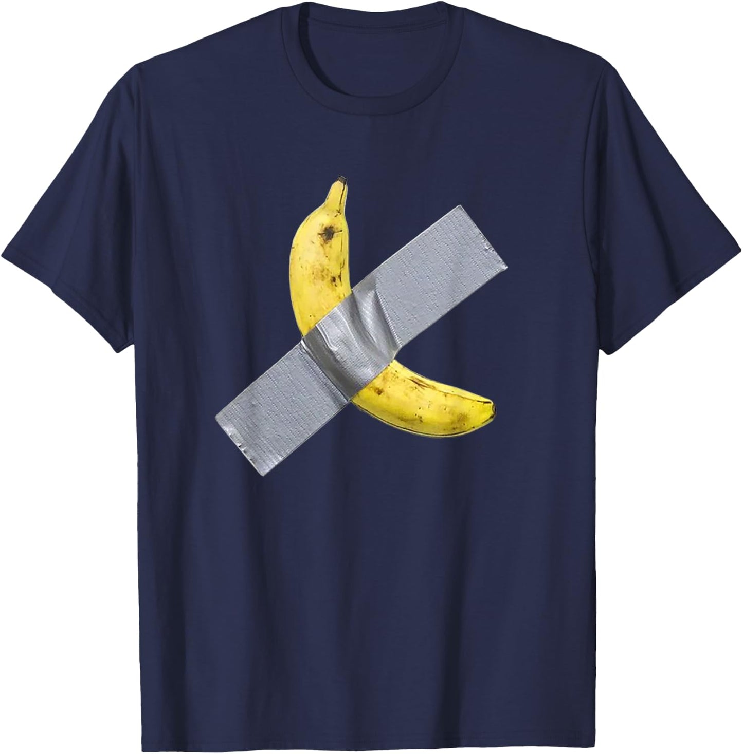 Funny Banana Duct Tape Art T-Shirt - T-Shirt | Navy