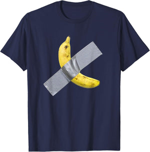 Funny Banana Duct Tape Art T-Shirt - T-Shirt | Navy