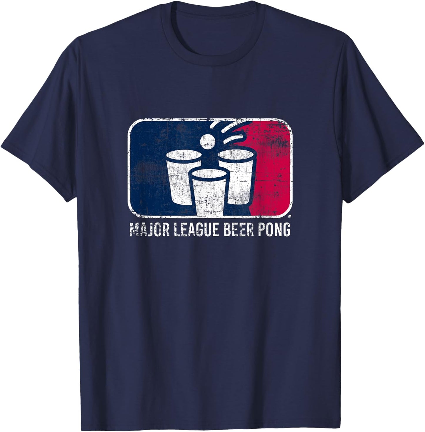 Major League Beer Pong College Sports T-Shirt - T-Shirt | Navy