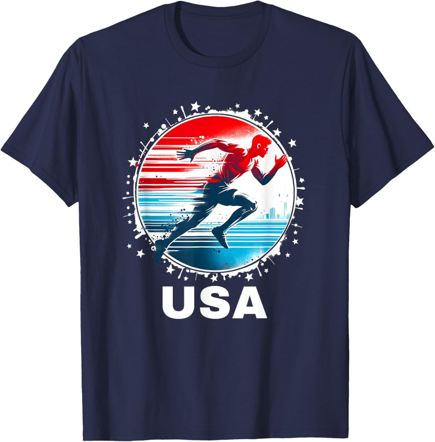 USA Team Track and Field Shirt Women Kids Track T-Shirt - T-Shirt | Navy