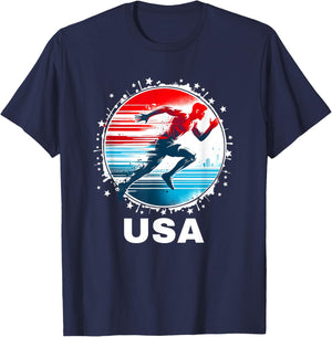 USA Team Track and Field Shirt Women Kids Track T-Shirt - T-Shirt | Navy