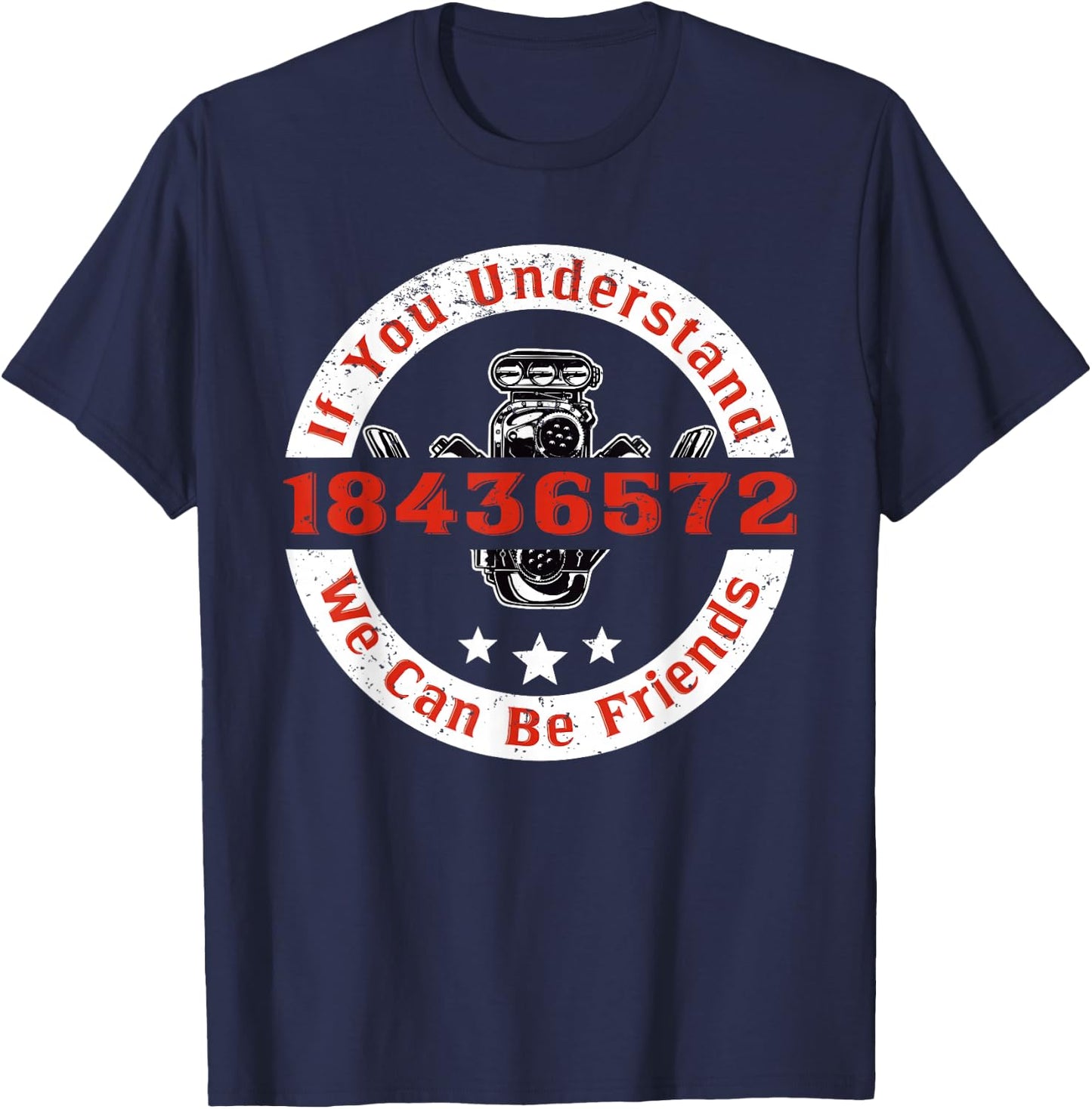 Mechanic Car Mechanic 18436572 V8 Mechanical Engineer T-Shirt - T-Shirt | Navy