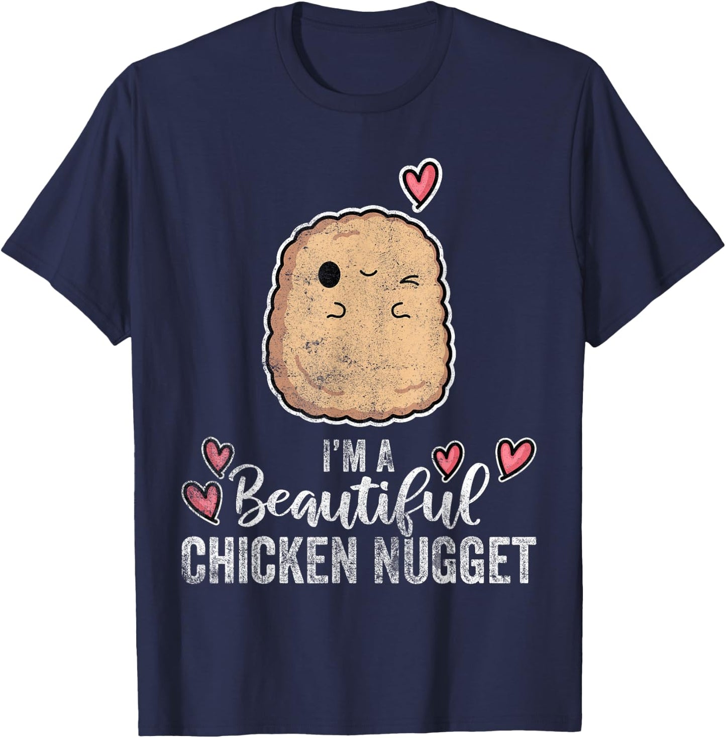 Ich bin ein schönes Chicken Nuggets Women Youth Children T-Shirt - T-Shirt | Navy