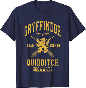 Kids Harry Potter Gryffindor Team Seeker Text T-Shirt - T-Shirt | Navy