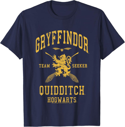 Kids Harry Potter Gryffindor Team Seeker Text T-Shirt - T-Shirt | Navy