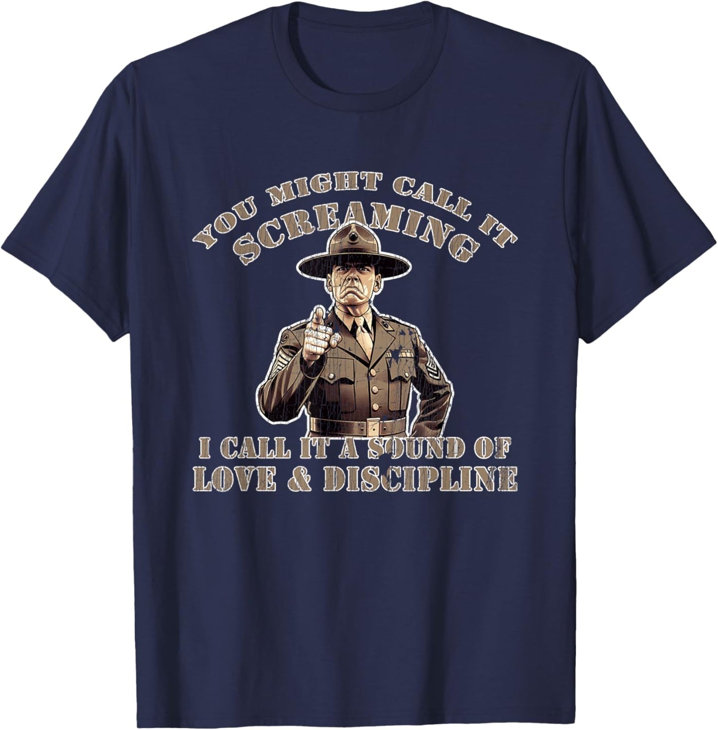 Drill Sergeant Military Drill Team Instructor Bootcamp Gifts T-Shirt - T-Shirt | Navy