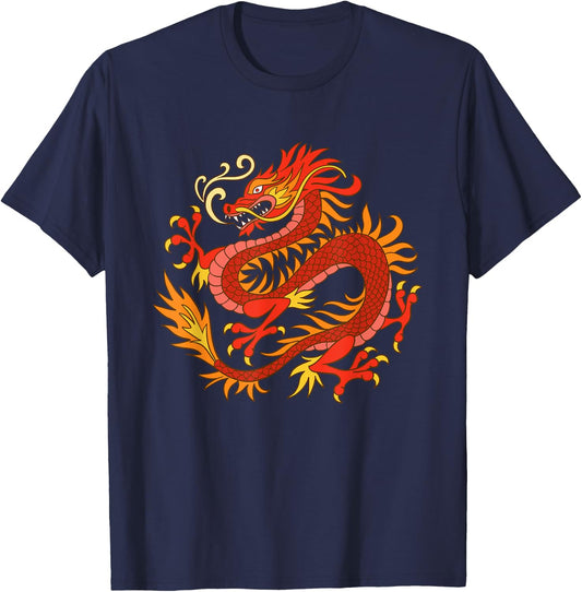 Asian Dragon T-Shirt - T-Shirt | Navy