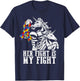 Her Fight is My Fight Autism Ribbon Unicorn Dad Daughter T-Shirt - T-Shirt | Navy