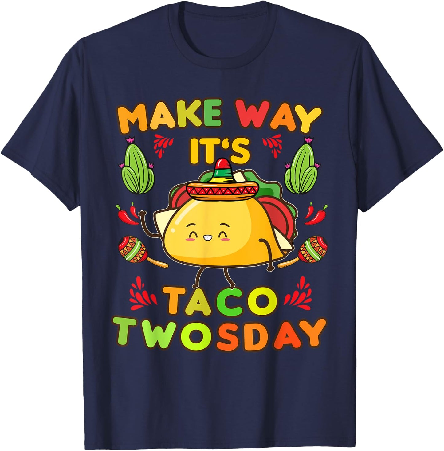 Taco Twosday Birthday Party 2nd Birthday party Taco Twosday T-Shirt - T-Shirt | Navy