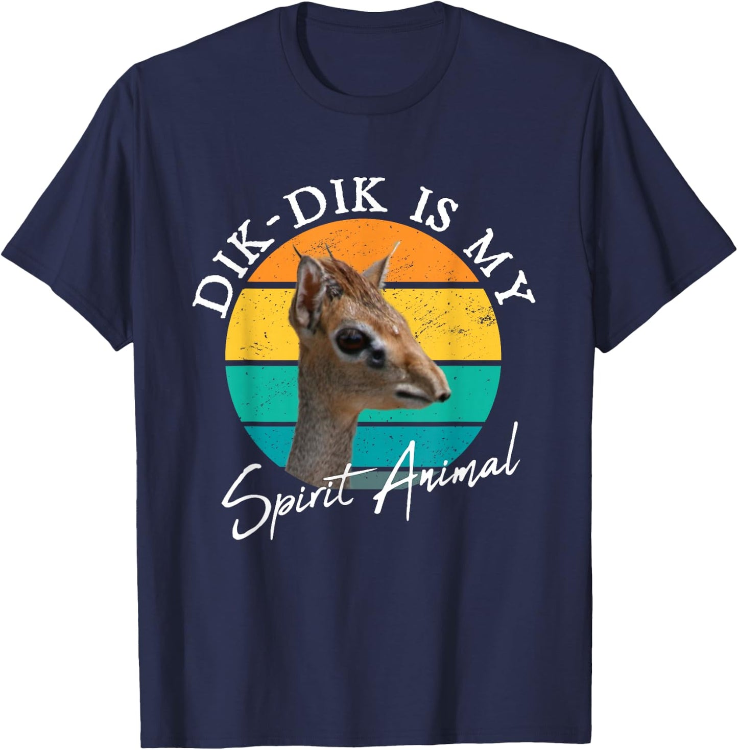 Dik Dik Is My Spirit Antelope Wildlife Africa T-Shirt - T-Shirt | Navy
