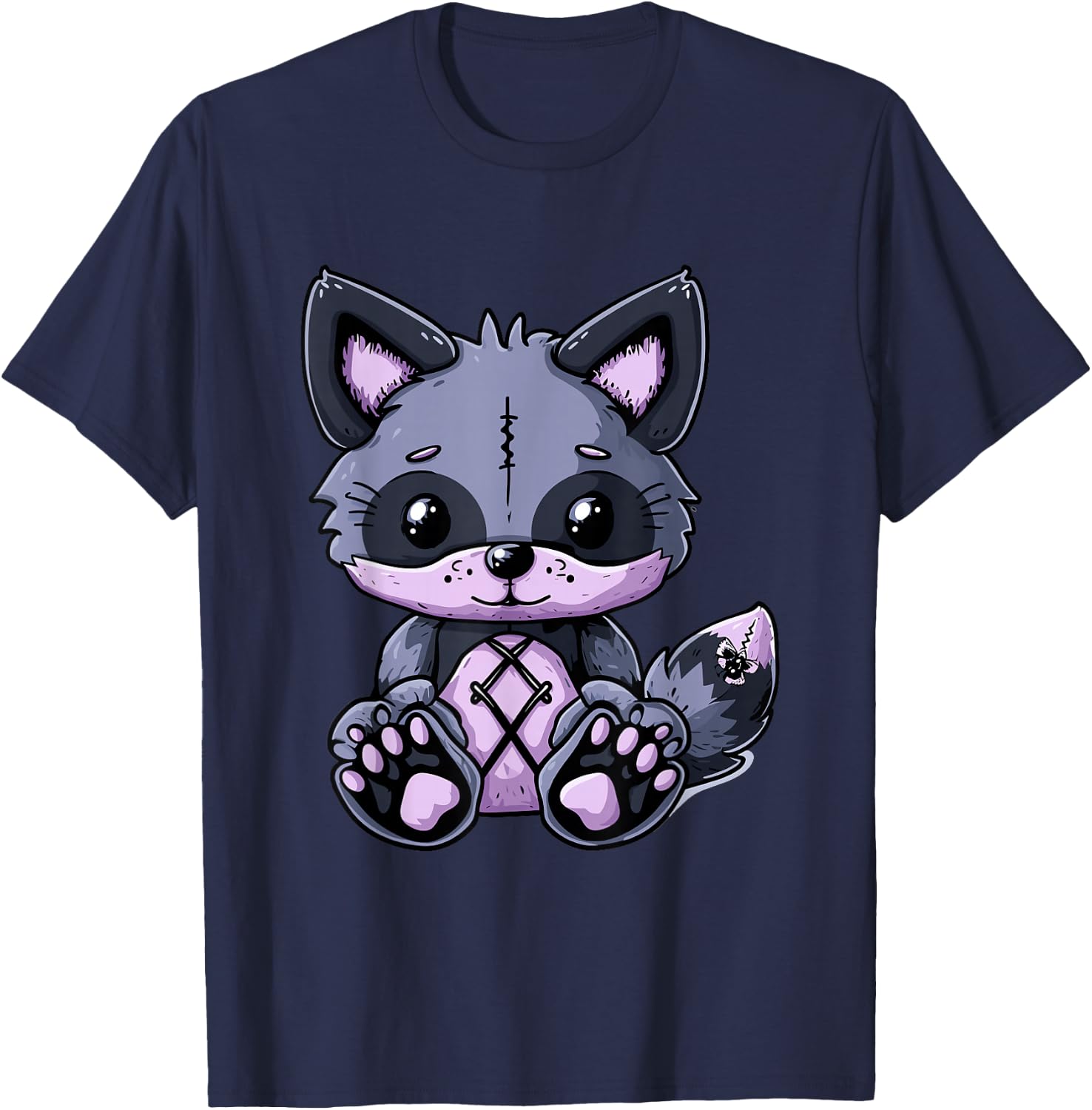 Goth Pastel Cute Creepy Kawaii Fox Voodoo Doll T-Shirt - T-Shirt | Navy
