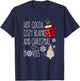 Hot Cocoa Cozy Blankets and Christmas Movies Buffalo Plaid T-Shirt - T-Shirt | Navy