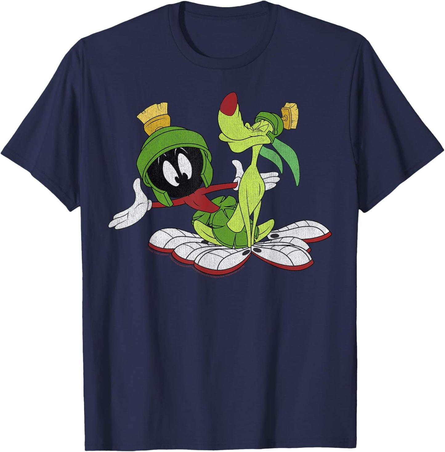 Looney Tunes Marvin The Martian And K-9 Portrait T-Shirt - T-Shirt | Navy
