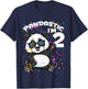 Kids 2nd Birthday Panda Pandastic 2 Year Old Boys Girls T-Shirt - T-Shirt | Navy