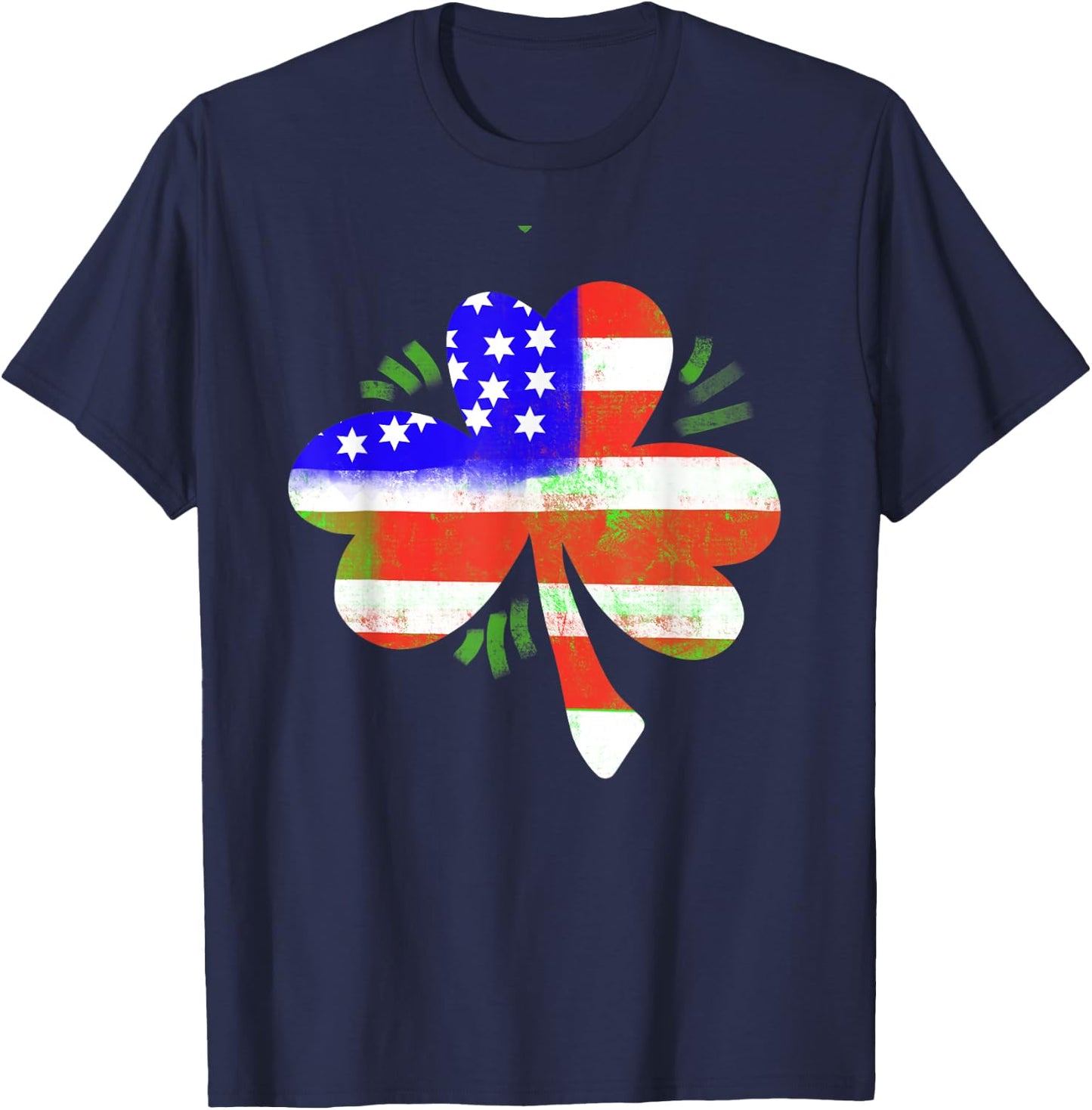 Saint Patrick's Day Irish Red White & Blue Shamrock Gift T-Shirt - T-Shirt | Navy