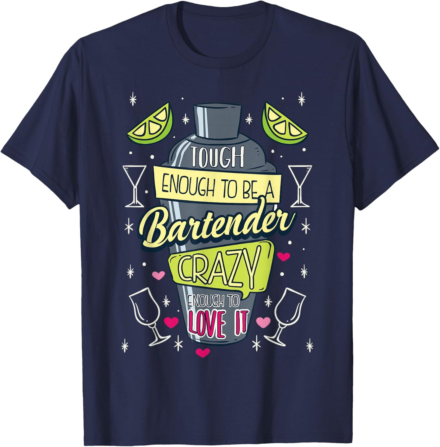 Bartender Mixologist Barkeeper Cocktailbar Club Bartending T-Shirt - T-Shirt | Navy