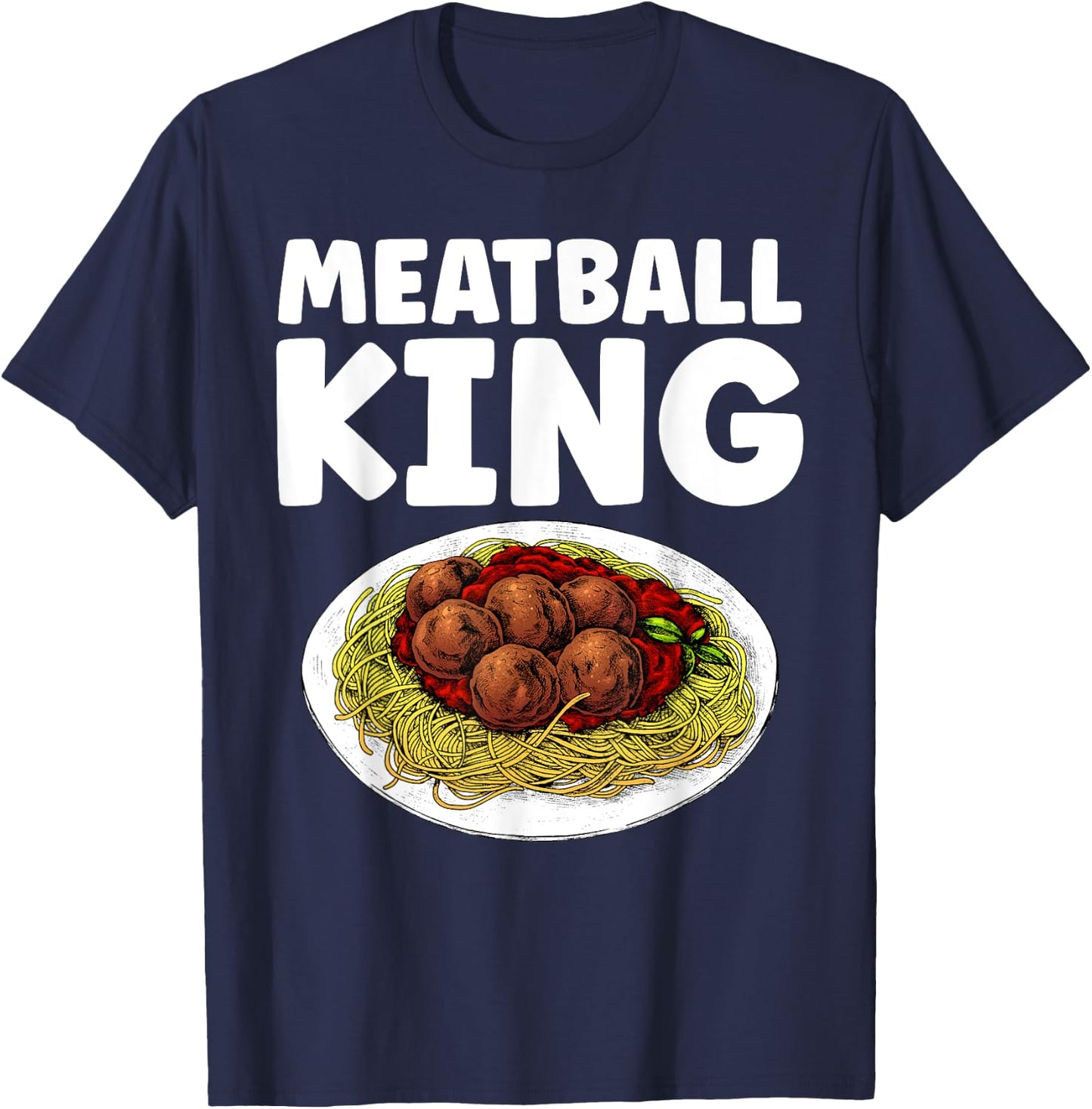 Funny Meatball Art Dad Boys Toddlers Meatball Lovers T-Shirt - T-Shirt | Navy