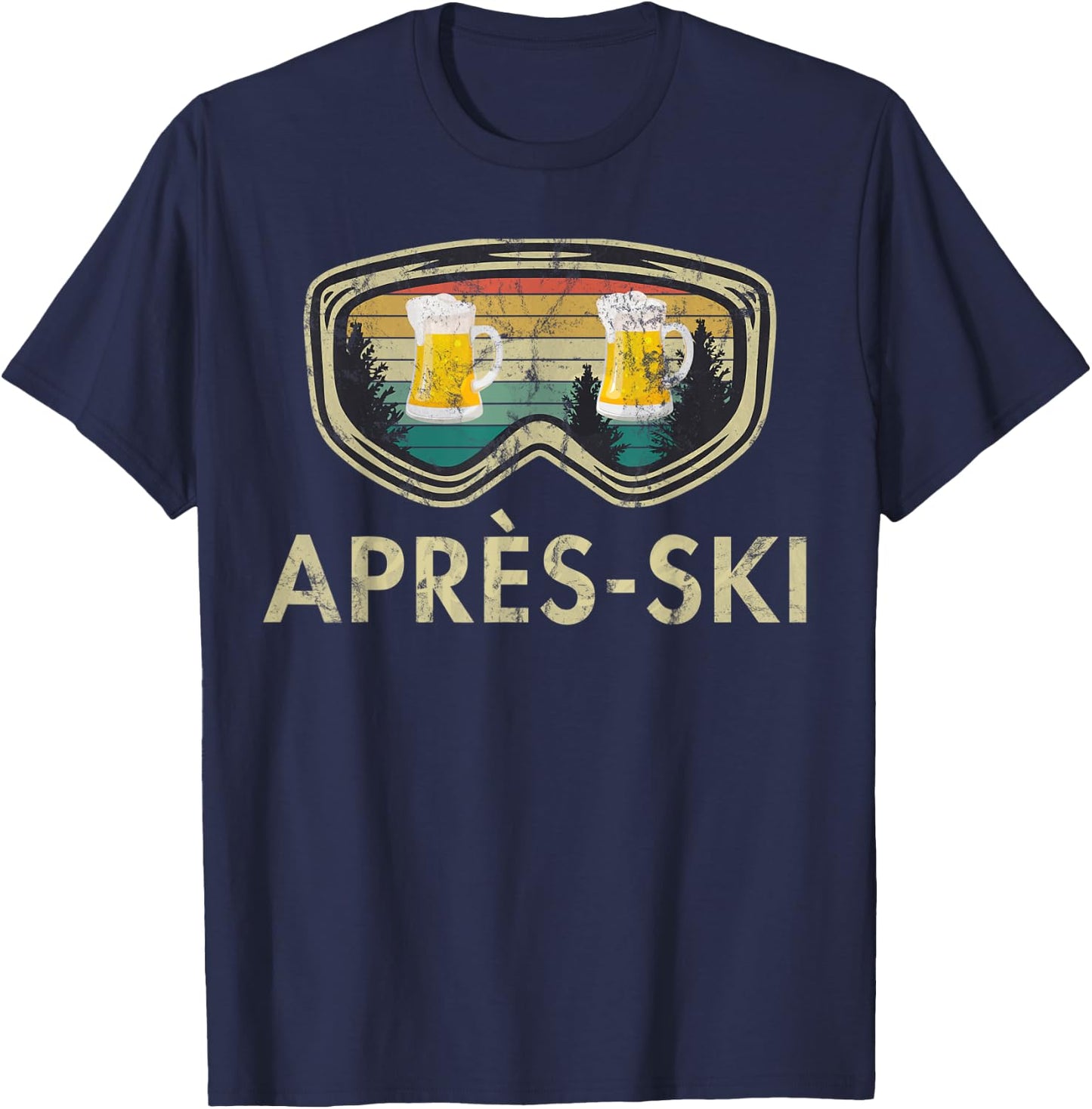 Après Ski Beer Skiing Snowboard Skier Mountains Outfit T-Shirt - T-Shirt | Navy