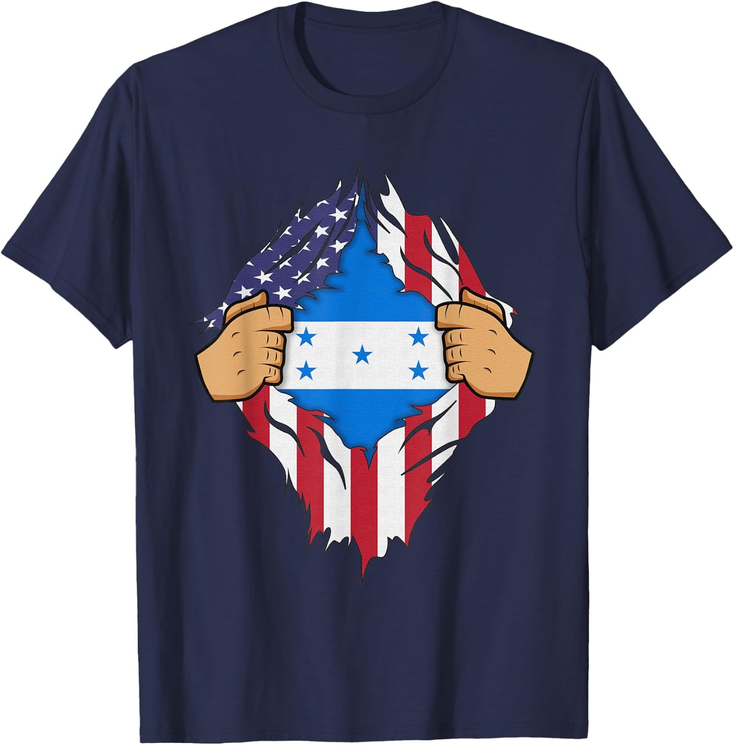 HONDURAN FLAG HONDURAS Men Women Kids Gift T-Shirt - T-Shirt | Navy