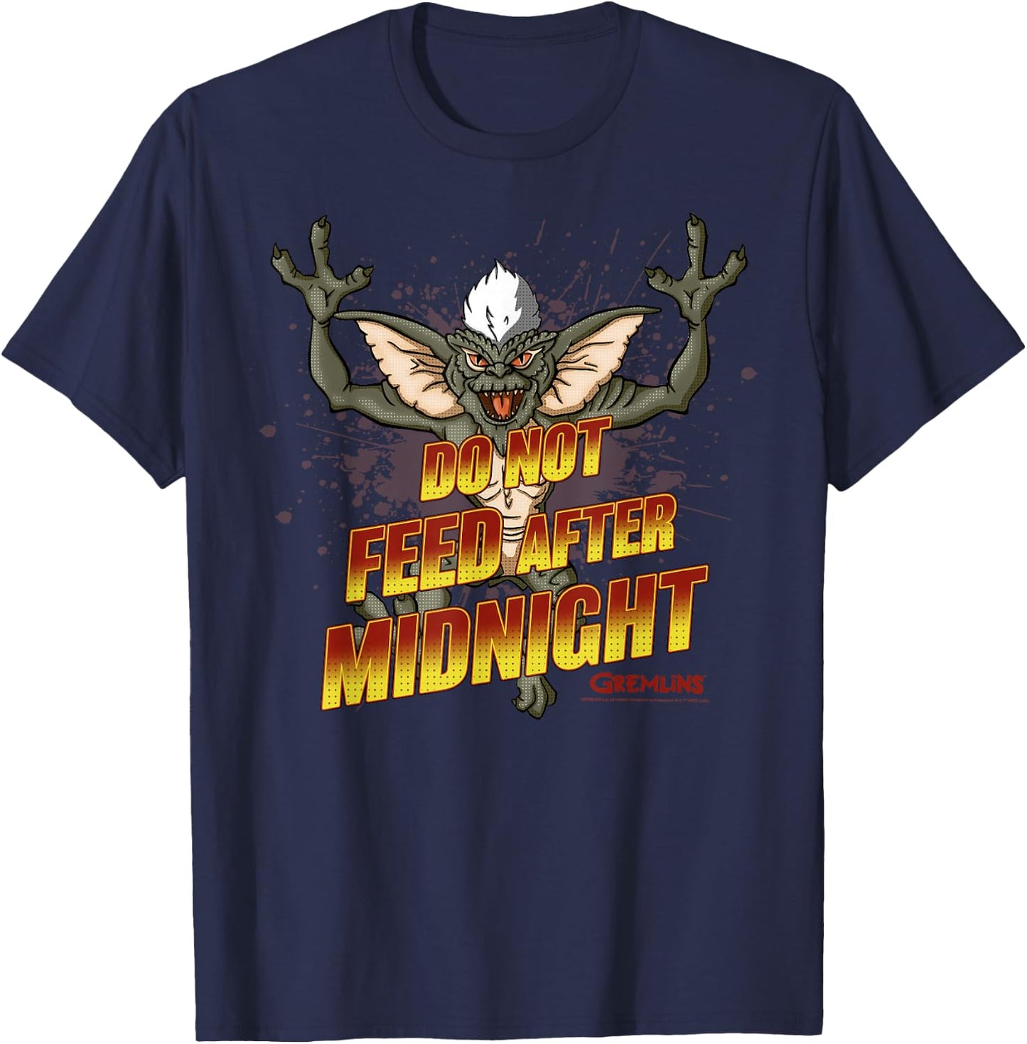 Gremlins Stripe Do Not Feed After Midnight T-Shirt - T-Shirt | Navy