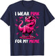 I Wear Pink For My Meme T-rex Dinosaur Breast Cancer T-Shirt - T-Shirt | Navy