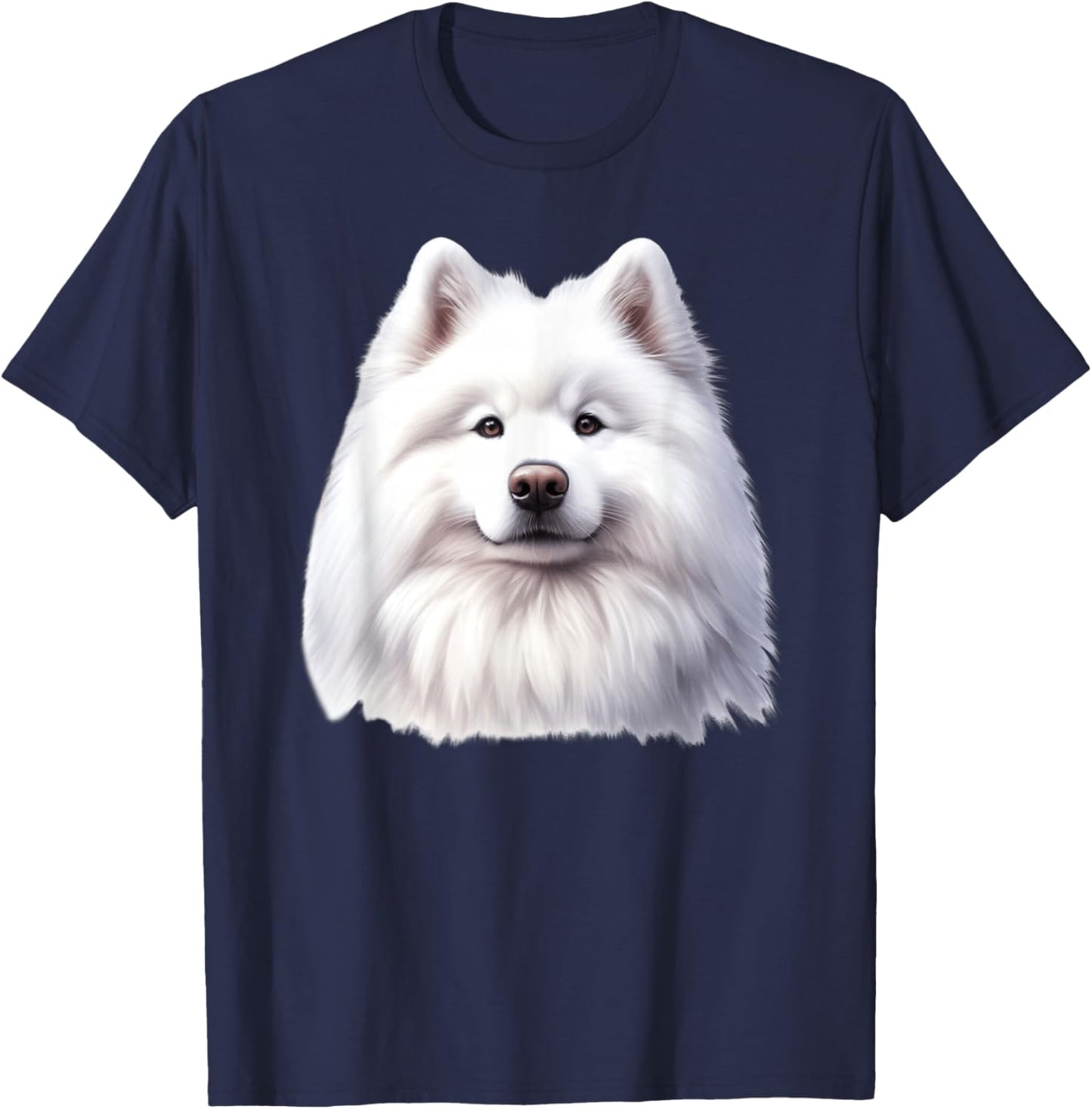 Samoyed Dog Portrait T-Shirt - T-Shirt | Navy