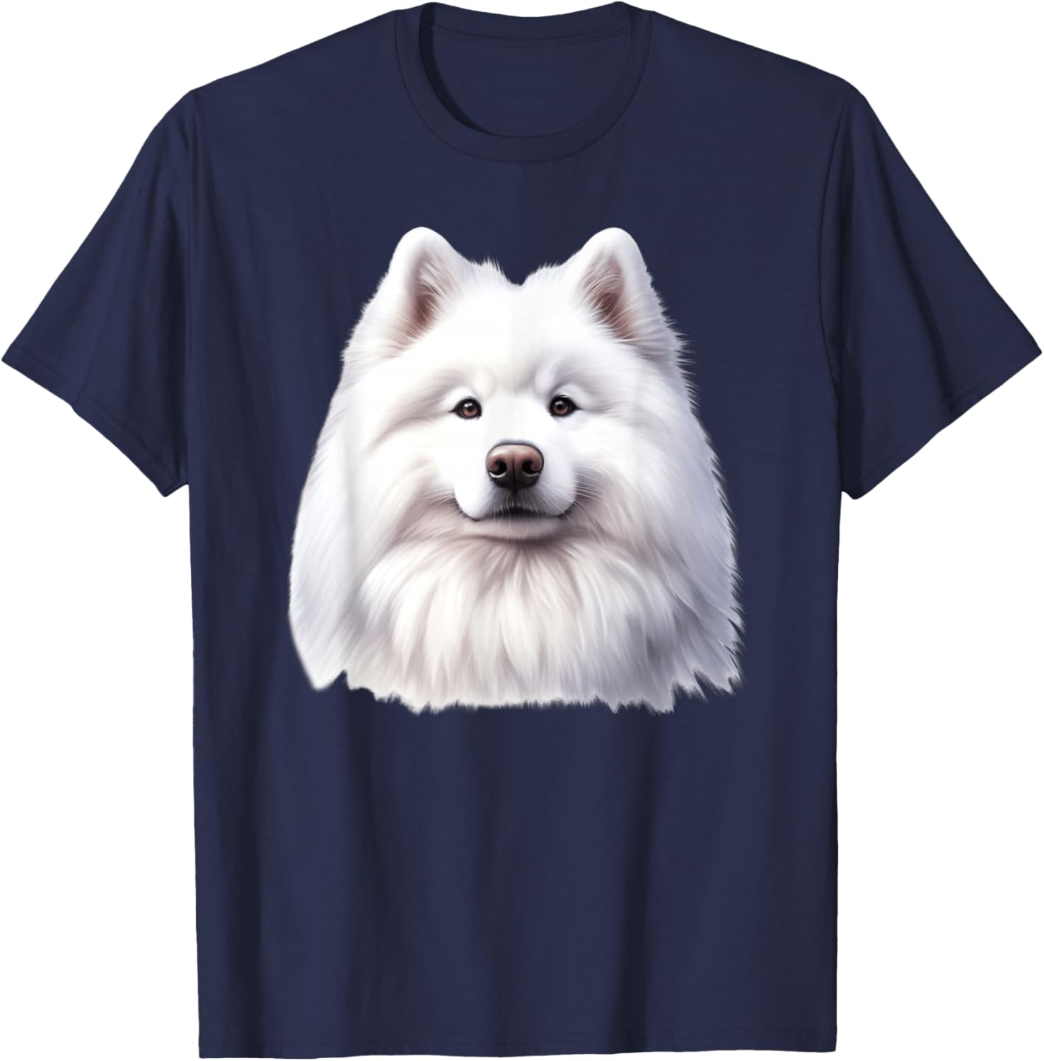 Samoyed Dog Portrait T-Shirt - T-Shirt | Navy