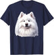Samoyed Dog Portrait T-Shirt - T-Shirt | Navy
