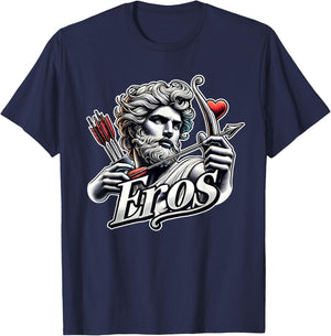 Eros Greek God of Love Mythology Ancient Greece T-Shirt - T-Shirt | Navy