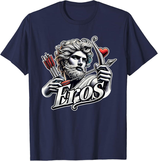 Eros Greek God of Love Mythology Ancient Greece T-Shirt - T-Shirt | Navy
