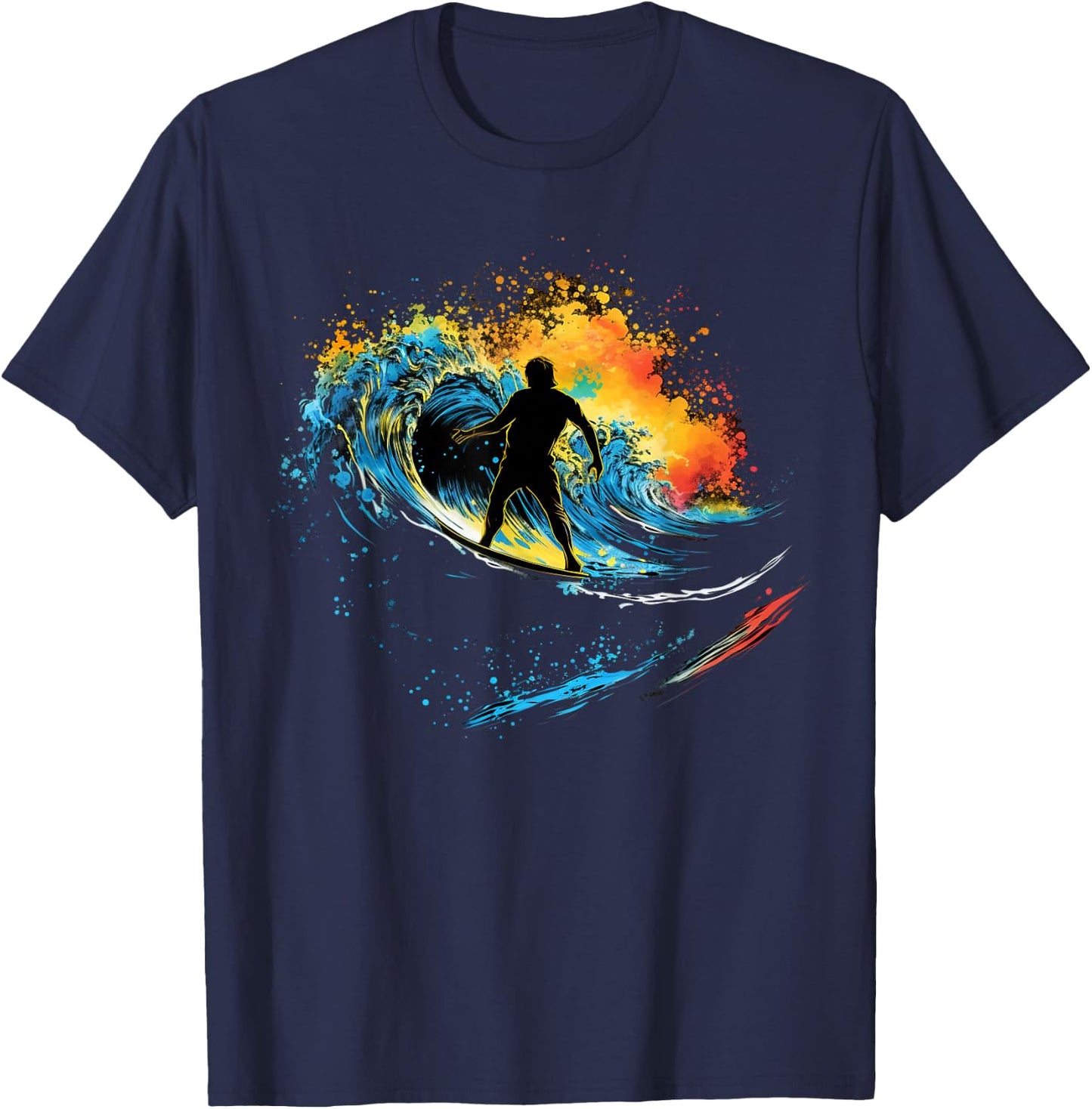 Cool Surfing Boys Graphic Men Surfer T-Shirt - T-Shirt | Navy