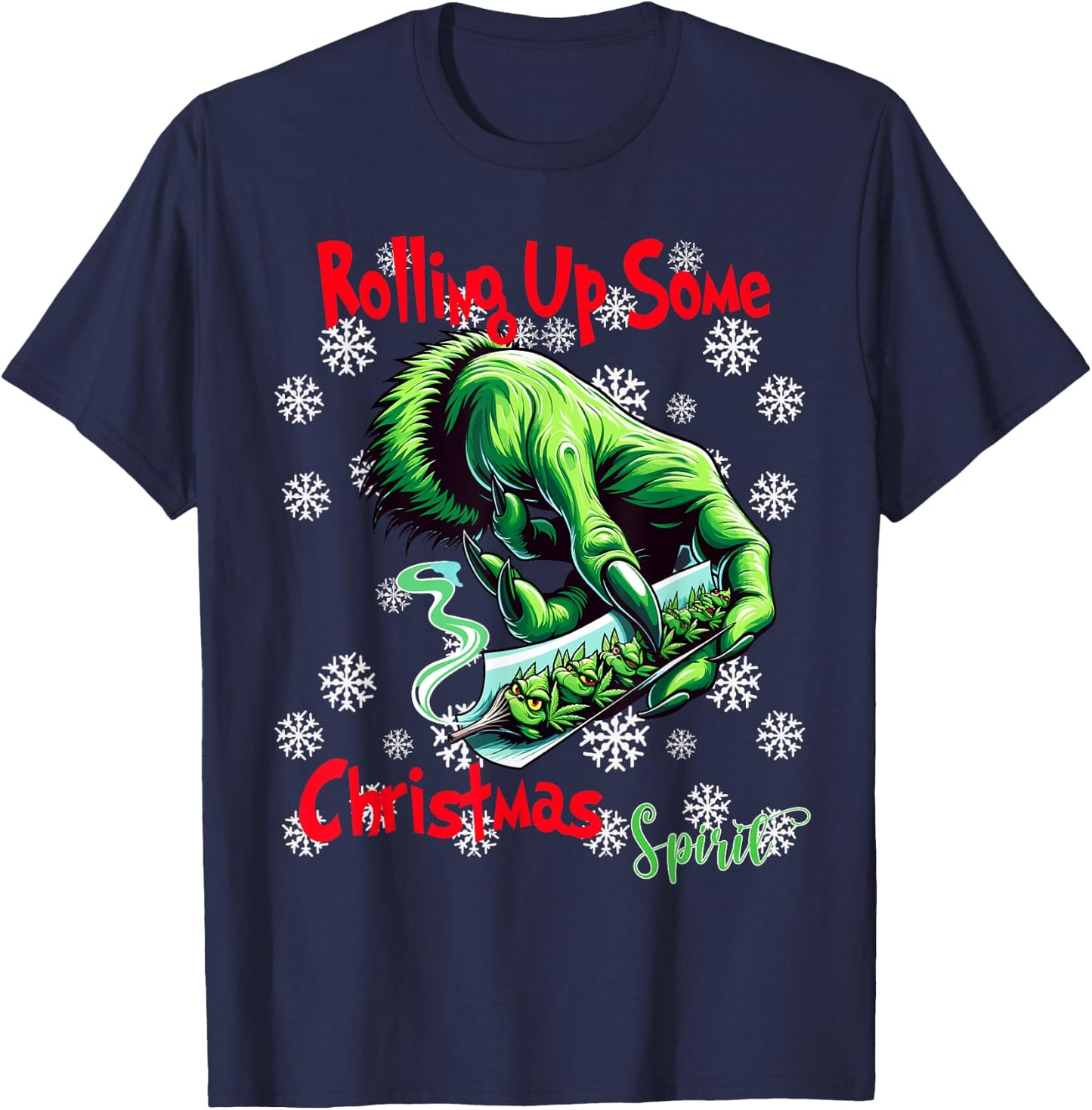 Rolling Up Some Christmas Spirit Christmas Tree Cakes Snack T-Shirt - T-Shirt | Navy