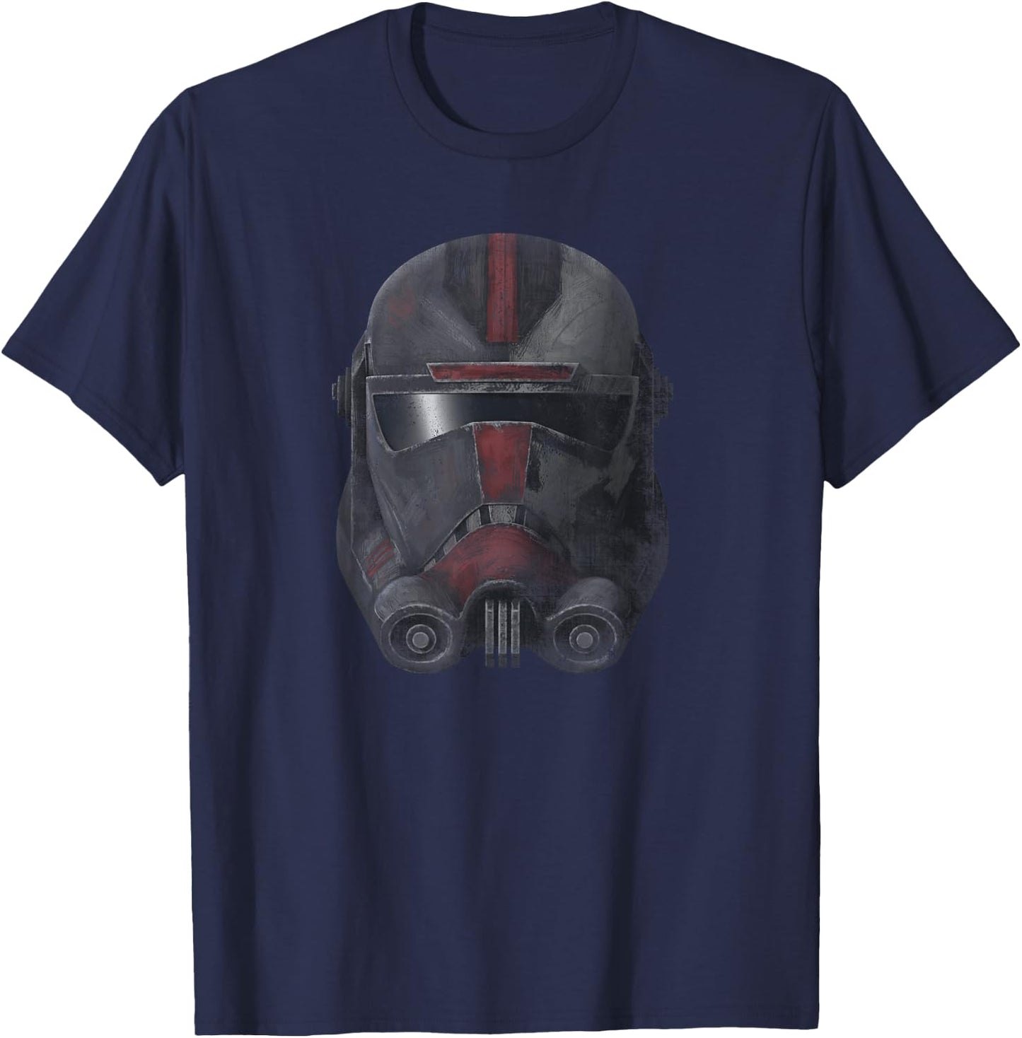 Star Was The Clone Wars The Bad Batch Hunter Helmet T-Shirt - T-Shirt | Navy