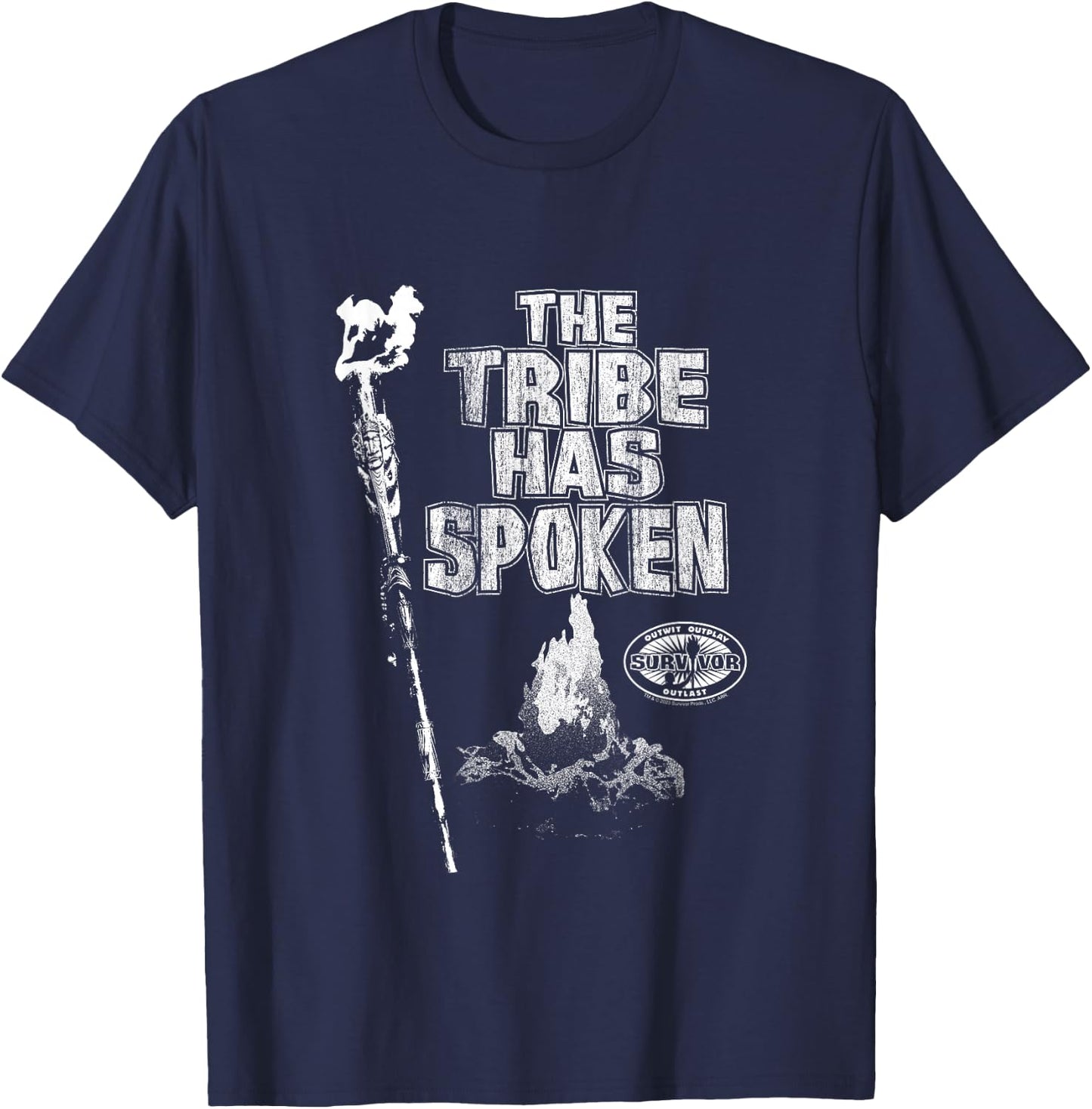 Survivor The Tribe has Spoken Fireplace T-Shirt - T-Shirt | Navy
