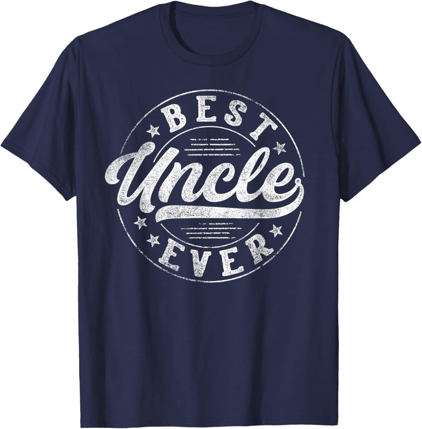 Best Uncle Ever Father's Day Uncle Gifts Vintage Emblem T-Shirt - T-Shirt | Navy