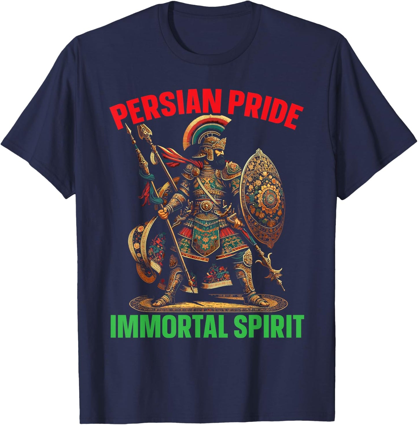 Persian Immortal Achaemenid Empire Persian Warrior T-Shirt - T-Shirt | Navy