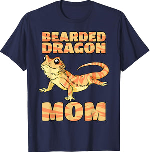 Bearded Dragon Mom Gecko Lizard Reptile Pet Mother's Day T-Shirt - T-Shirt | Navy