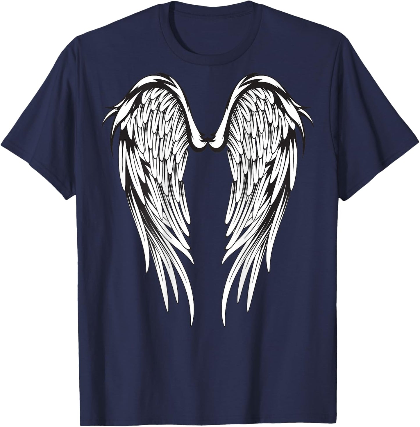 Wings #2 On The Back Side Angel T-Shirt - T-Shirt | Navy