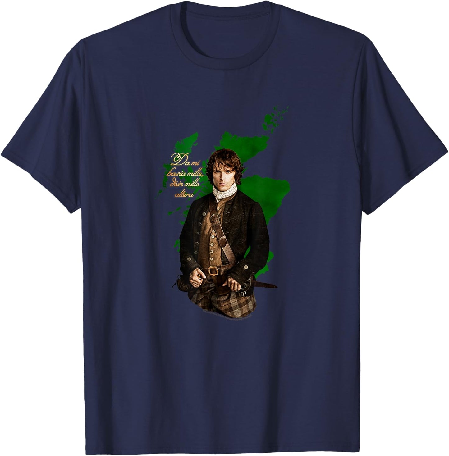 Outlander Jamie with Map T-Shirt - T-Shirt | Navy