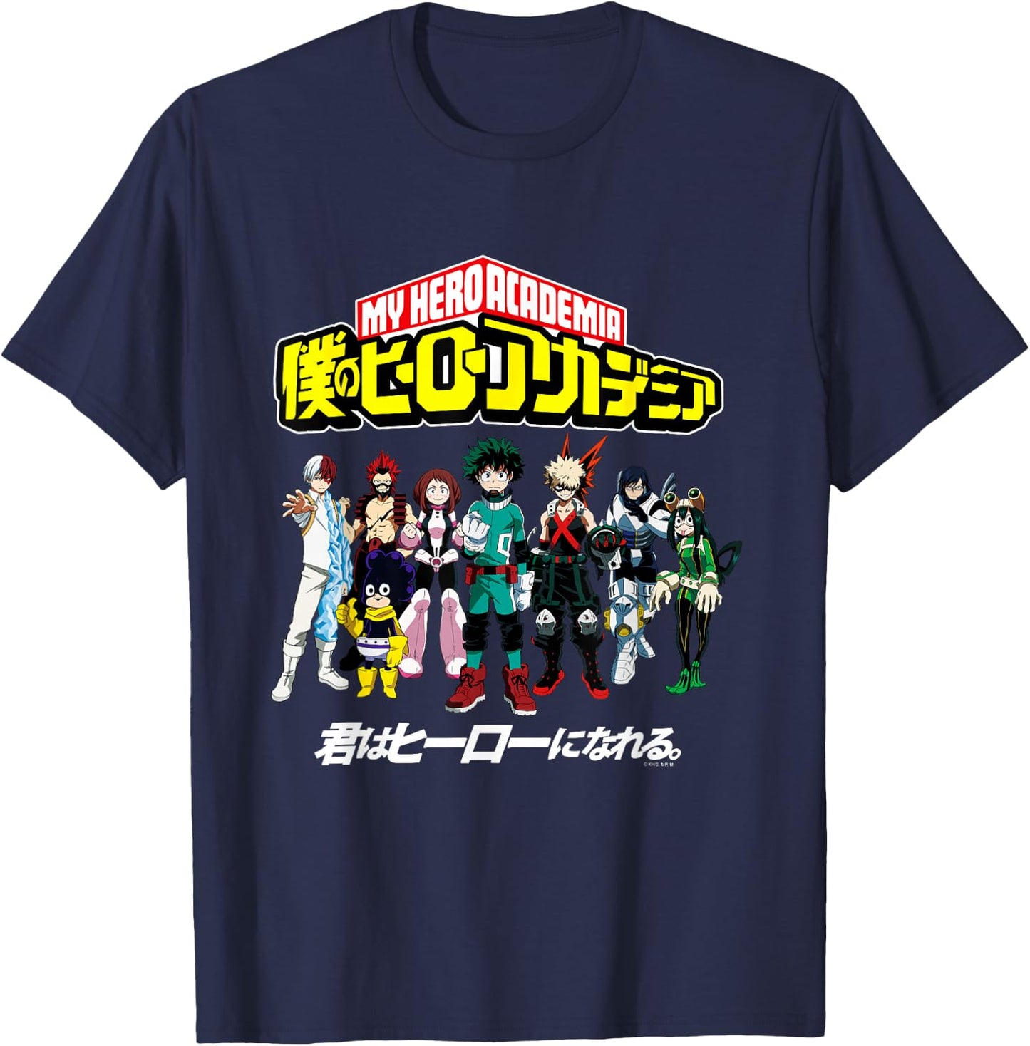 My Hero Academia Class 1A Group Shot Anime T-Shirt - T-Shirt | Navy