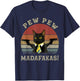 Funny Black Cat Pew Pew Madafakas T-Shirt - T-Shirt | Navy