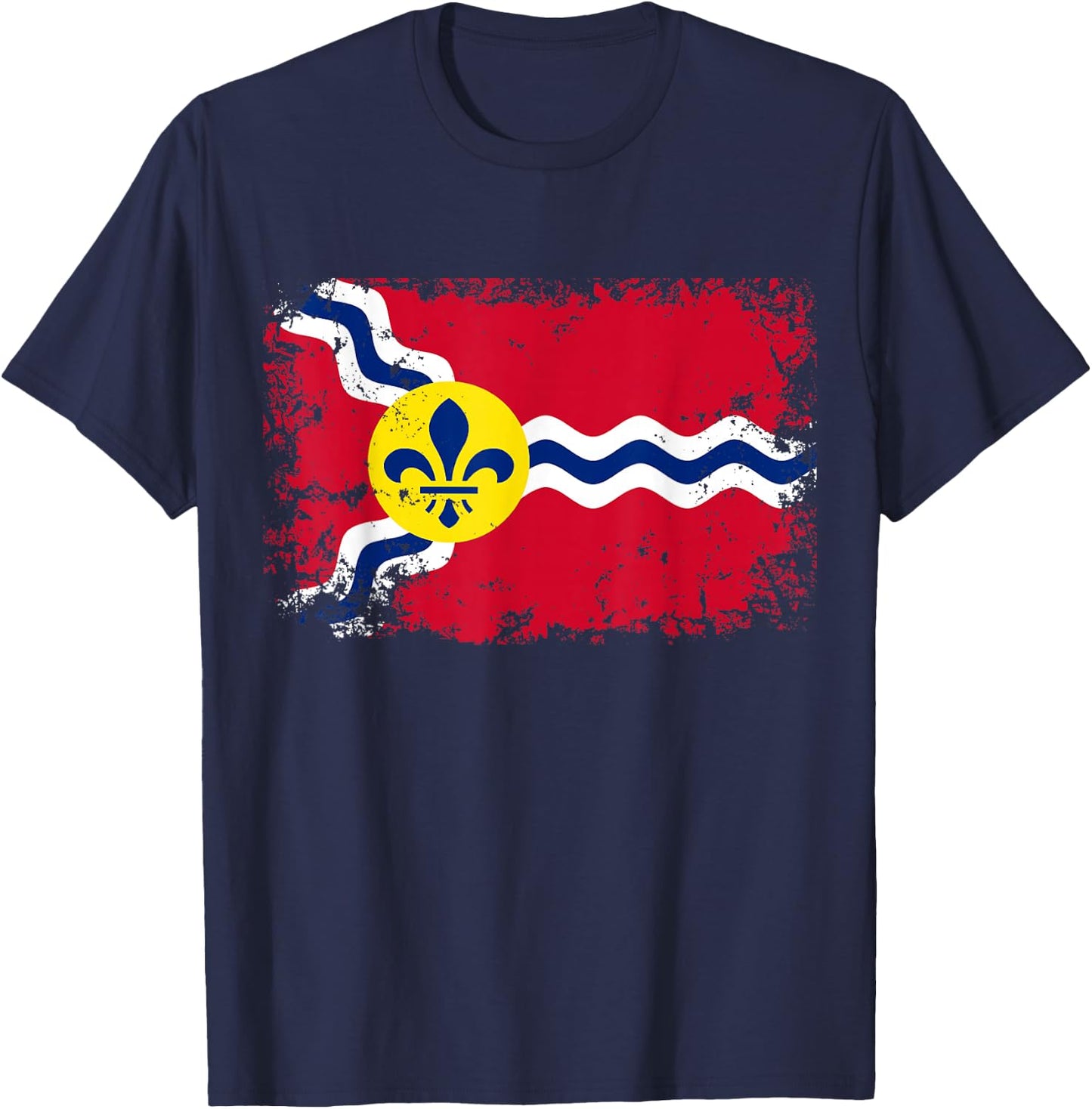 St. Louis STL Flag T-Shirt - T-Shirt | Navy