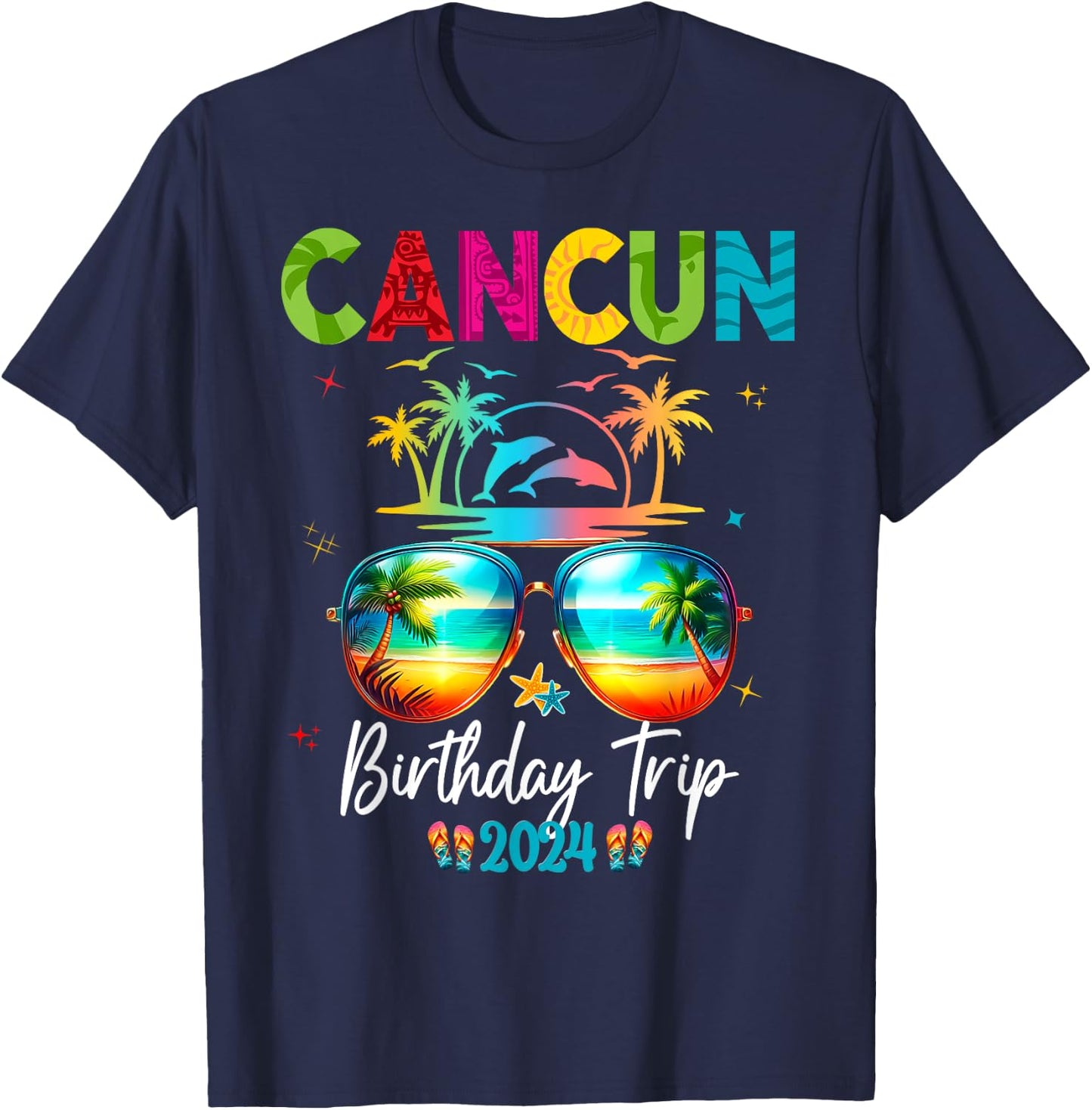 Mexico Cancun Vacation Group 2024 T-Shirt - T-Shirt | Navy