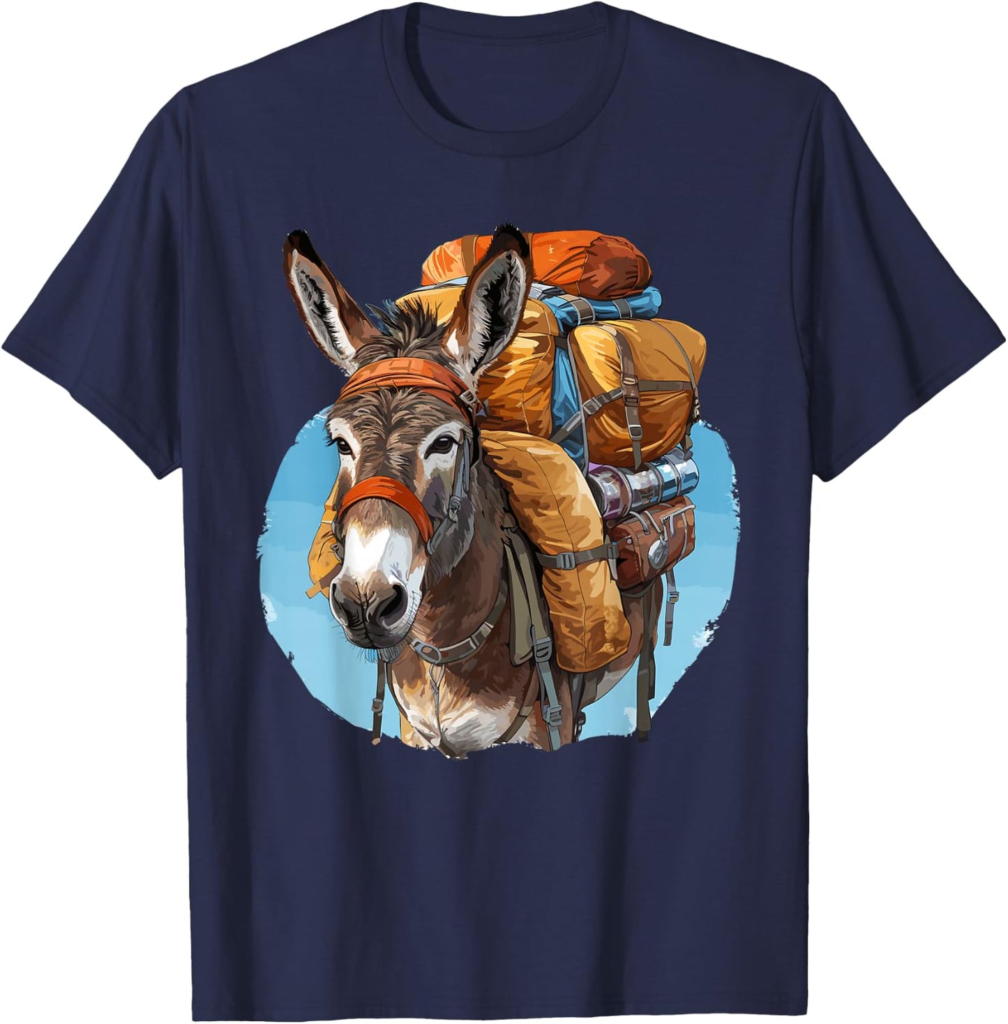Donkey Mules Pack Mule Hiking T-Shirt - T-Shirt | Navy