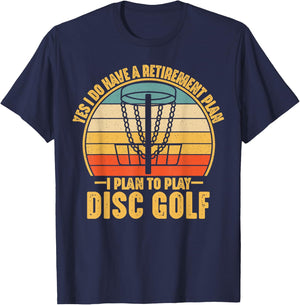 Retirement Gifts for Disc Golfers Funny Disc Golf Sport T-Shirt - T-Shirt | Navy