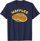 Chicken Waffles Funny Halloween Couple Costume Waffles Half T-Shirt - T-Shirt | Navy